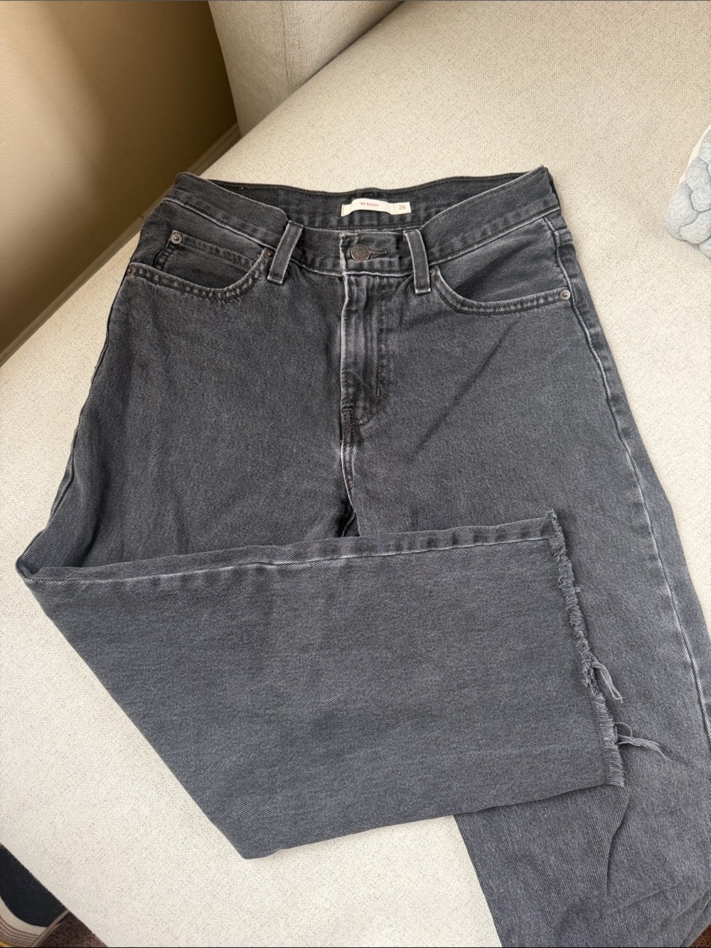 Levi's Men's Charcoal Black Straight Jeans